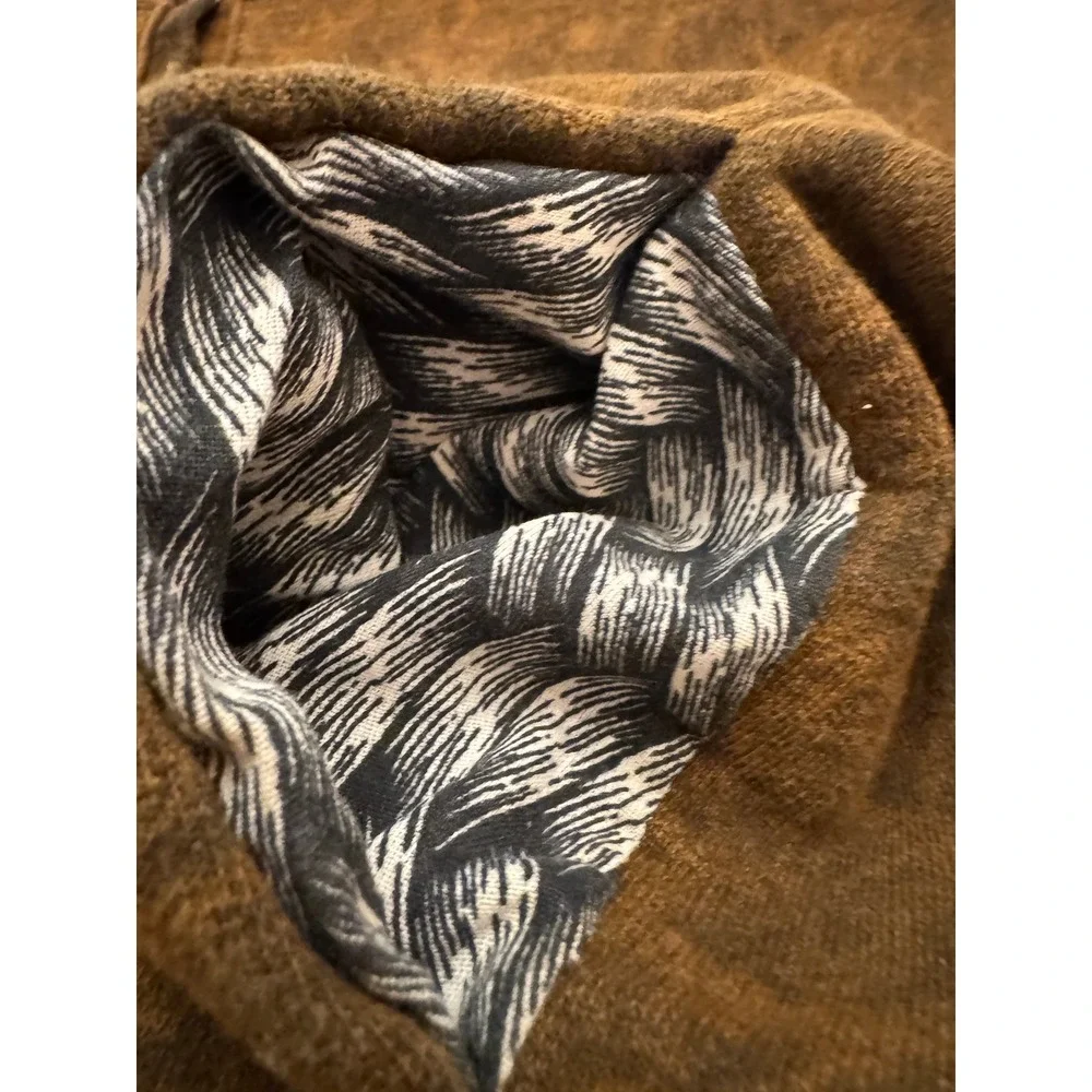 Stone Aged Rockwear Pearl snap Sweatshirt Mens XL Brown Stone Wash Feather USA